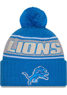 New Era Detroit Lions Blue 2024 Sideline OTC JR Sport Cuff Youth Knit Hat