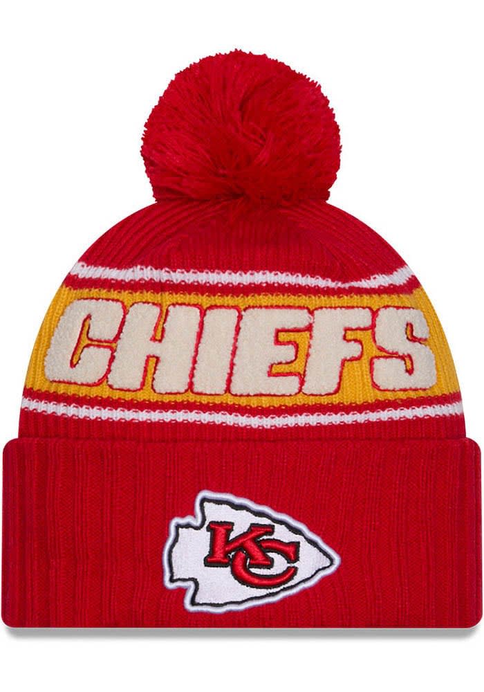 Kansas City Chiefs 2024 Sideline OTC JR Sport Cuff Red New Era Youth