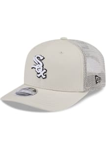 New Era Chicago White Sox Canvas Trucker LP 9FIFTY Adjustable Hat - Grey
