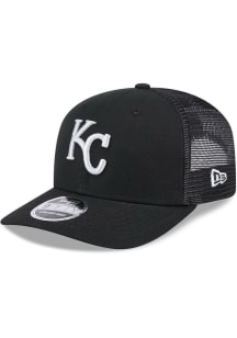 New Era Kansas City Royals Canvas Trucker LP 9FIFTY Adjustable Hat - Black