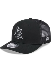 New Era St Louis Cardinals Canvas Trucker LP 9FIFTY Adjustable Hat - Black