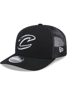 New Era Cleveland Cavaliers Canvas Trucker LP 9FIFTY Adjustable Hat - Black