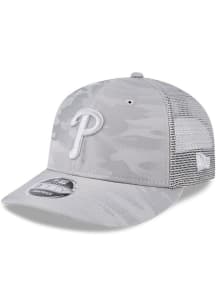 New Era Philadelphia Phillies Tonal Camo LP 9FIFTY Adjustable Hat - Grey