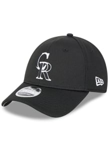 New Era Colorado Rockies Pivot Stretch 9FORTY Adjustable Hat - Black