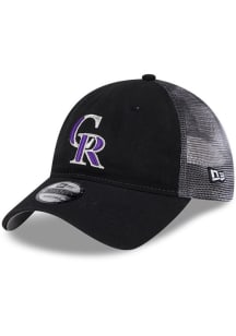 New Era Colorado Rockies Team Slick 9TWENTY Adjustable Hat - Black