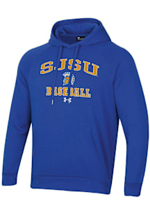 Under Armour San Jose State Spartans Mens Blue Baseball Rival Long Sleeve Hoodie