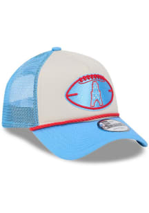 New Era Houston Oilers 2024 Sideline Historic A Frame 9FORTY Adjustable Hat - Grey