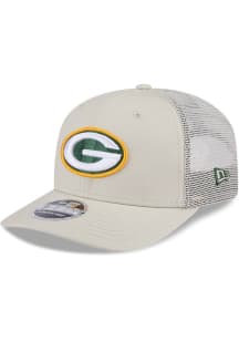 New Era Green Bay Packers Canvas Trucker LP 9FIFTY Adjustable Hat - Grey