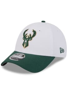 New Era Milwaukee Bucks 2T Dash Stretch 9FORTY Adjustable Hat - White