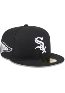 New Era Chicago White Sox Mens Black Pennant 59FIFTY Fitted Hat