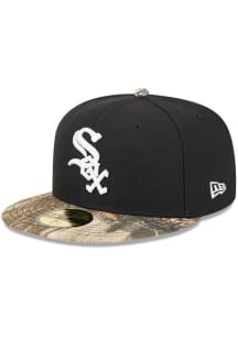 New Era Chicago White Sox Mens Black Camo Visor 59FIFTY Fitted Hat