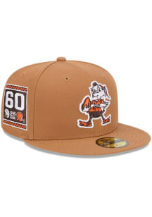 New Era Cleveland Browns Mens Tan Color Pack OTC Logo 59FIFTY Fitted Hat