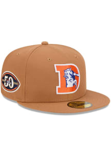 New Era Denver Broncos Mens Tan Color Pack OTC Logo 59FIFTY Fitted Hat