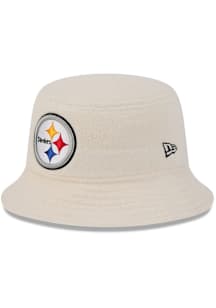 New Era Pittsburgh Steelers White Cozy Sherpa Mens Bucket Hat