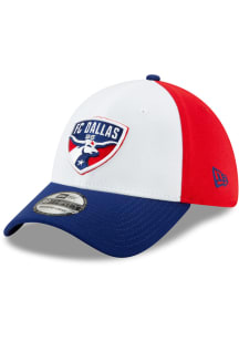 New Era FC Dallas Mens White 3T Jersey Hook 39THIRTY Flex Hat