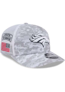 New Era Denver Broncos 2024 Salute to Service 9SEVENTY Adjustable Hat - White