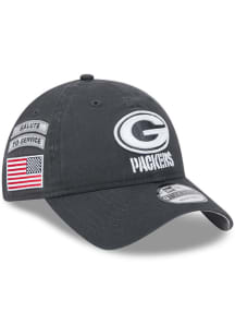 New Era Green Bay Packers 2024 Salute to Service 9TWENTY Adjustable Hat - Charcoal