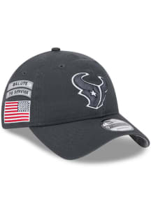 New Era Houston Texans 2024 Salute to Service 9TWENTY Adjustable Hat - Charcoal