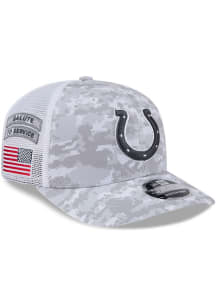 New Era Indianapolis Colts 2024 Salute to Service 9SEVENTY Adjustable Hat - White