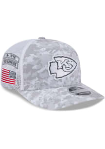 New Era Kansas City Chiefs 2024 Salute to Service 9SEVENTY Adjustable Hat - White