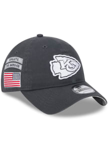 New Era Kansas City Chiefs 2024 Salute to Service 9TWENTY Adjustable Hat - Charcoal