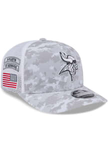 New Era Minnesota Vikings 2024 Salute to Service 9SEVENTY Adjustable Hat - White