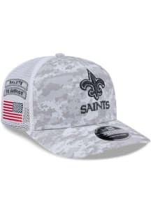 New Era New Orleans Saints 2024 Salute to Service 9SEVENTY Adjustable Hat - White