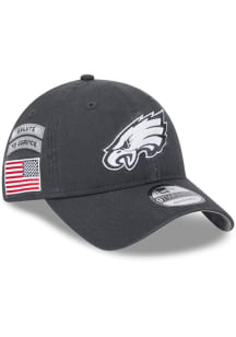 New Era Philadelphia Eagles 2024 Salute to Service 9TWENTY Adjustable Hat - Charcoal