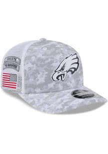 New Era Philadelphia Eagles 2024 Salute to Service 9SEVENTY Adjustable Hat - White