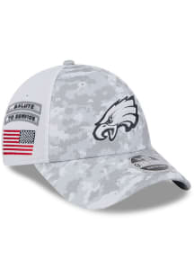 New Era Philadelphia Eagles 2024 Salute to Service Stretch 9FORTY Adjustable Hat - White