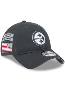 New Era Pittsburgh Steelers 2024 Salute to Service 9TWENTY Adjustable Hat - Charcoal