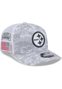 New Era Pittsburgh Steelers 2024 Salute to Service 9SEVENTY Adjustable Hat - White