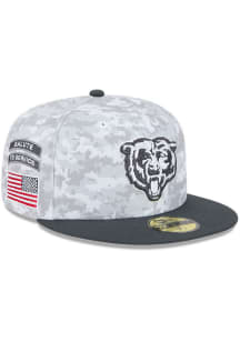 New Era Chicago Bears Mens Grey 2024 Salute to Service 59FIFTY Fitted Hat