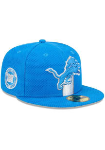 New Era Detroit Lions Mens Blue 2024 Sideline OTC 59FIFTY Fitted Hat