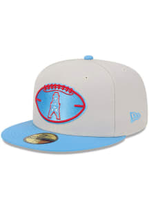 New Era Houston Oilers Mens Grey 2024 Sideline Historic 59FIFTY Fitted Hat