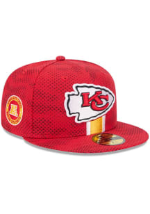 New Era Kansas City Chiefs Mens Red 2024 Sideline OTC 59FIFTY Fitted Hat