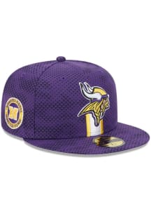 New Era Minnesota Vikings Mens Purple 2024 Sideline OTC 59FIFTY Fitted Hat