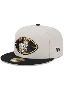 New Era New Orleans Saints Mens Grey 2024 Sideline Historic 59FIFTY Fitted Hat