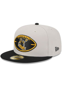 New Era Pittsburgh Steelers Mens Grey 2024 Sideline Historic 59FIFTY Fitted Hat