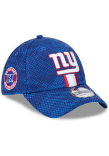 New Era New York Giants Mens Blue 2024 Sideline OTC 39THIRTY Flex Hat