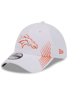 New Era Denver Broncos Mens White Active 39THIRTY Flex Hat