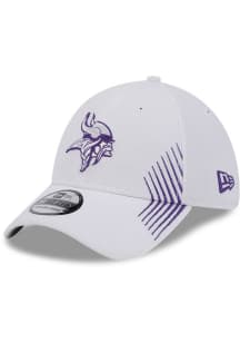 New Era Minnesota Vikings Mens White Active 39THIRTY Flex Hat