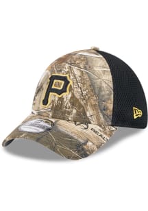 New Era Pittsburgh Pirates Mens Green Camo 39THIRTY Flex Hat