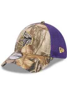 New Era Minnesota Vikings Mens Green Camo 39THIRTY Flex Hat