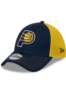 New Era Indiana Pacers Mens Navy Blue 2T Tech Neo 39THIRTY Flex Hat