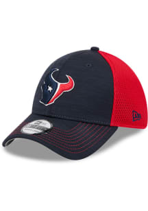 New Era Houston Texans Mens Navy Blue 2T Tech Neo 39THIRTY Flex Hat