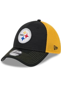 New Era Pittsburgh Steelers Mens Black 2T Tech Neo 39THIRTY Flex Hat