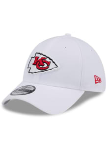 New Era Kansas City Chiefs Mens White Evergreen Team Classic 39THIRTY Flex Hat