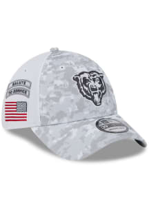 New Era Chicago Bears Mens White 2024 Salute to Service 39THIRTY Flex Hat