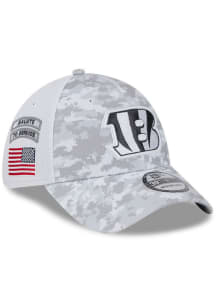 New Era Cincinnati Bengals Mens White 2024 Salute to Service 39THIRTY Flex Hat